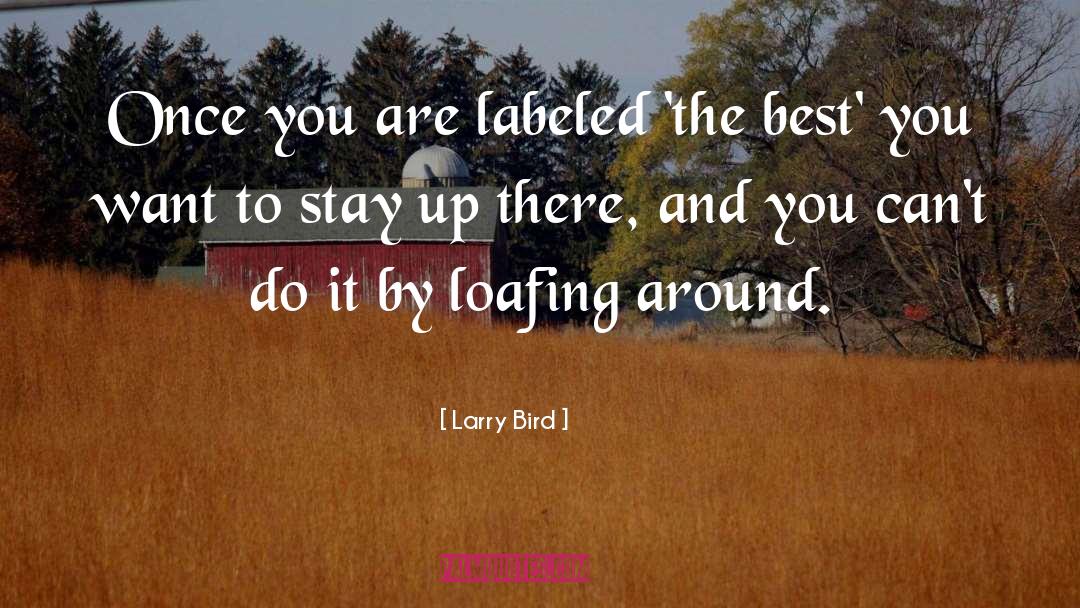 Loafing quotes by Larry Bird