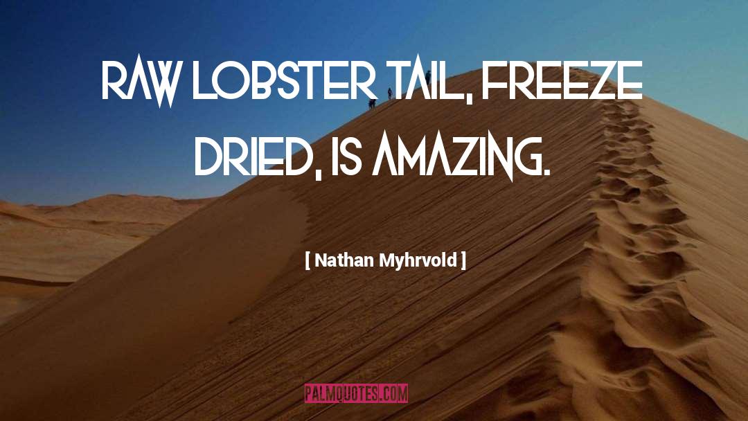 Lobster quotes by Nathan Myhrvold