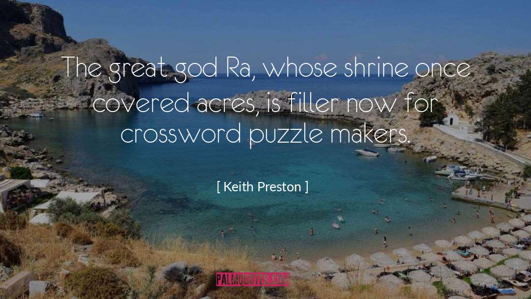 Locates Crossword quotes by Keith Preston