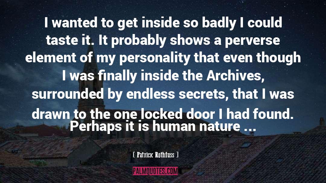 Locked Door quotes by Patrick Rothfuss