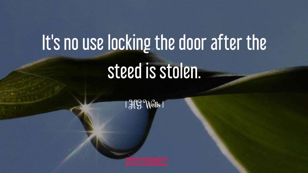 Locking quotes by H.G.Wells