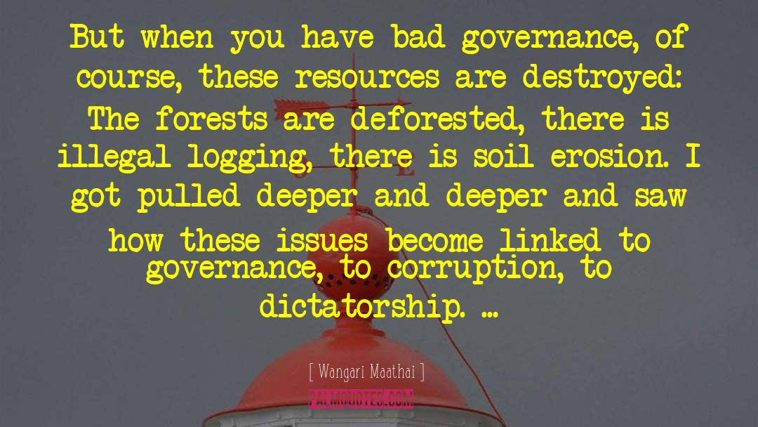 Logging quotes by Wangari Maathai