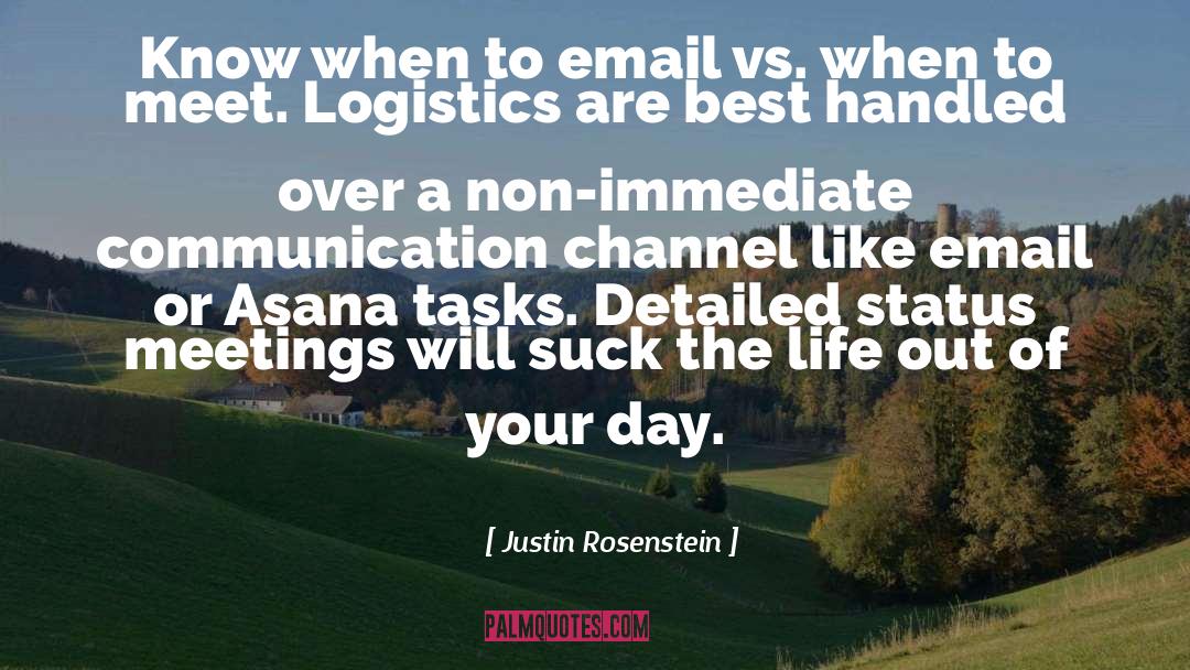 Logistics quotes by Justin Rosenstein