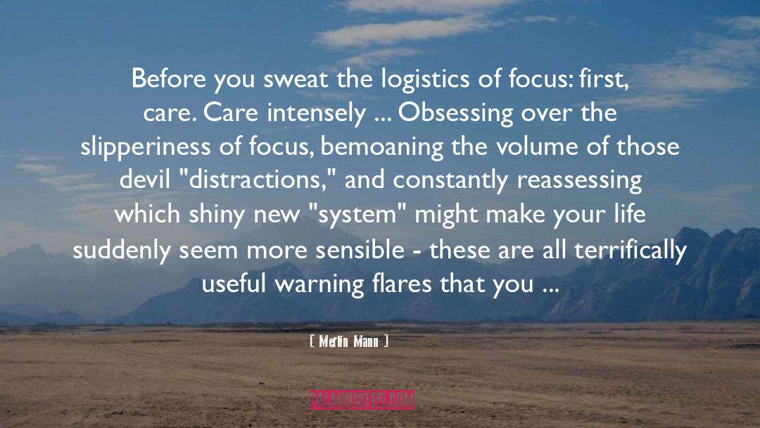 Logistics quotes by Merlin Mann