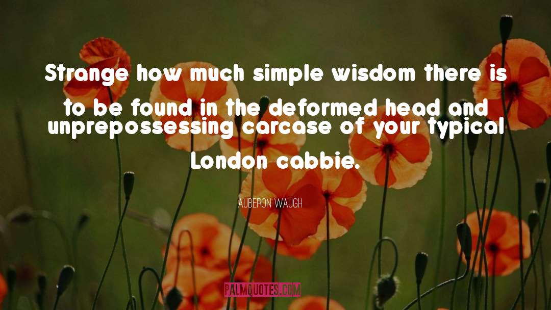 London Cabbie quotes by Auberon Waugh
