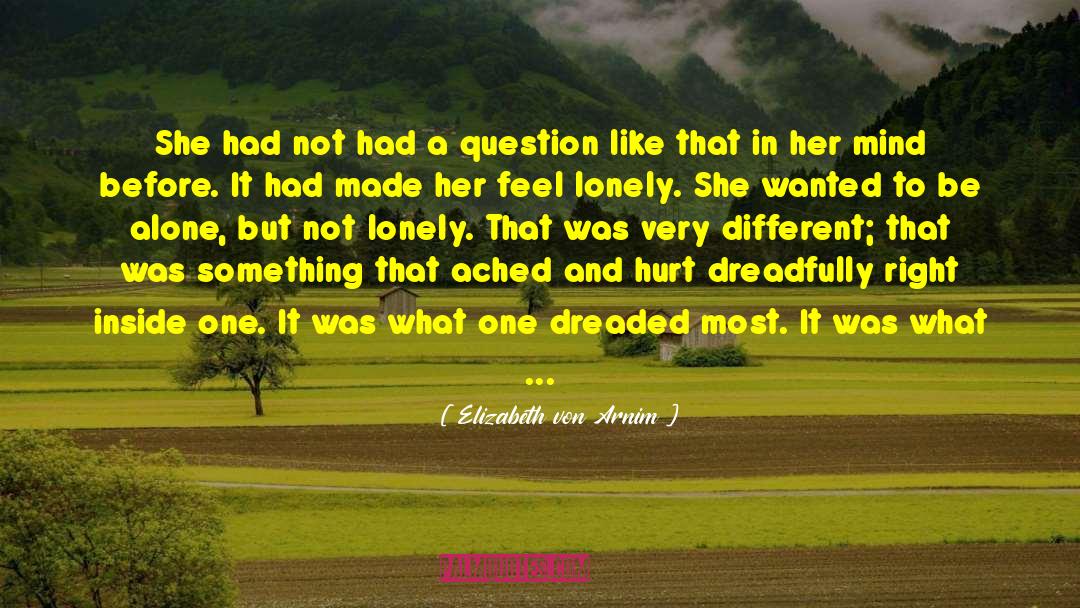 Lonely Bed quotes by Elizabeth Von Arnim