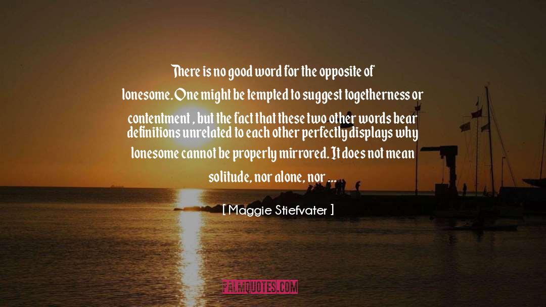 Lonesome quotes by Maggie Stiefvater