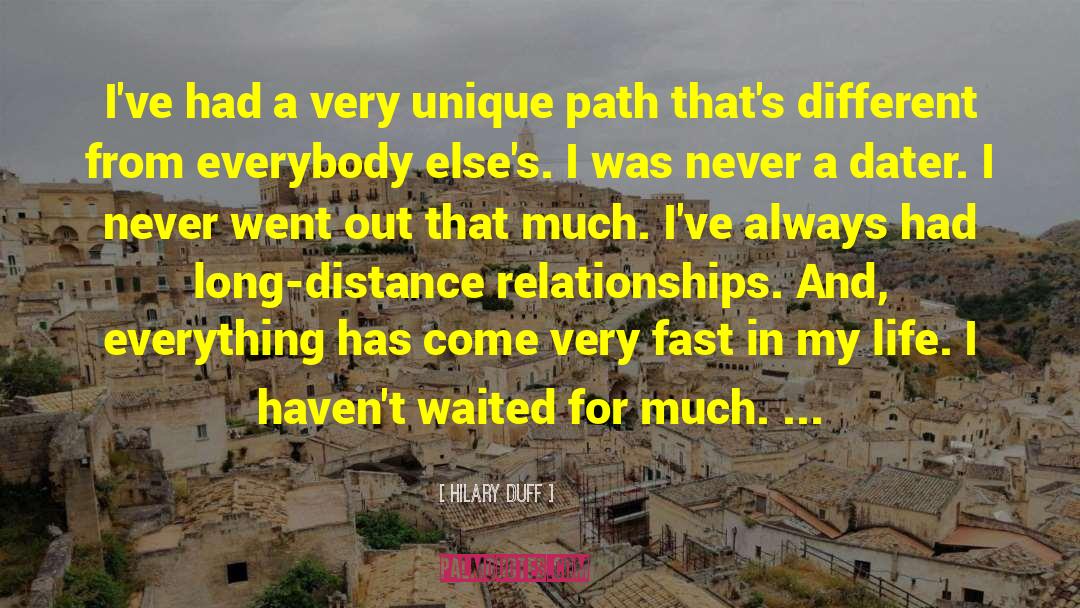 Long Distance Relationships quotes by Hilary Duff