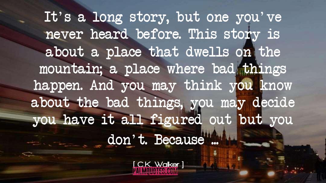 Long Story quotes by C.K. Walker
