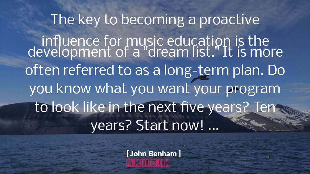 Long Term Plan quotes by John Benham