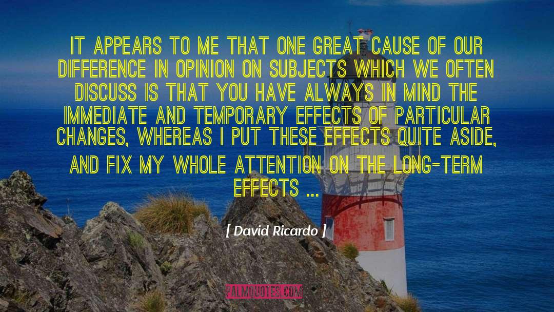 Long Term Plan quotes by David Ricardo