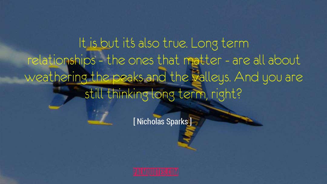 Long Term Relationships quotes by Nicholas Sparks