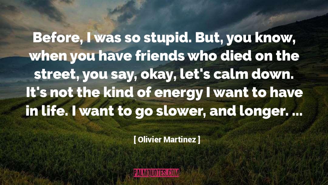 Longer Life quotes by Olivier Martinez
