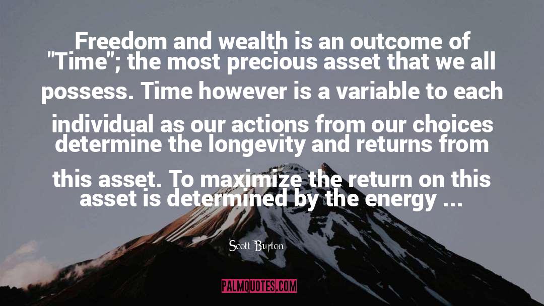 Longevity quotes by Scott Burton