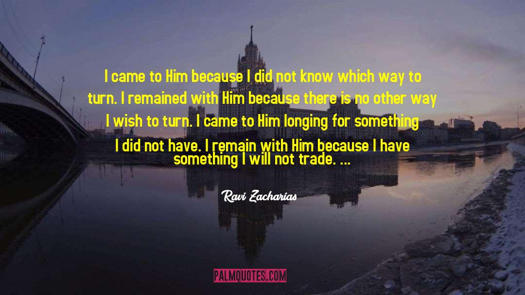 Longing For Past quotes by Ravi Zacharias