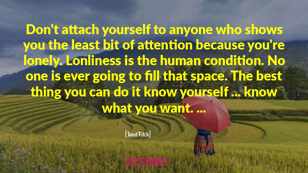 Lonliness quotes by Janet Fitch