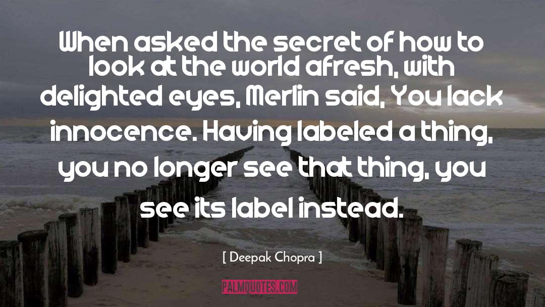 Look At The World quotes by Deepak Chopra