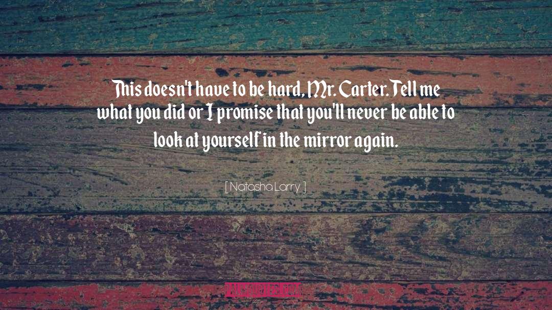 Look At Yourself In The Mirror quotes by Natasha Larry