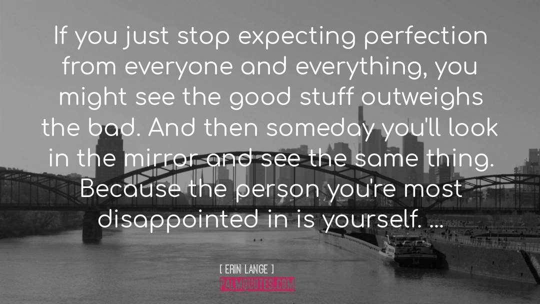 Look In The Mirror quotes by Erin Lange