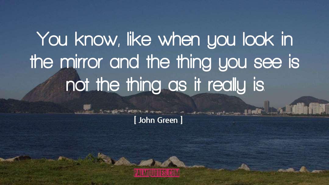 Look In The Mirror quotes by John Green