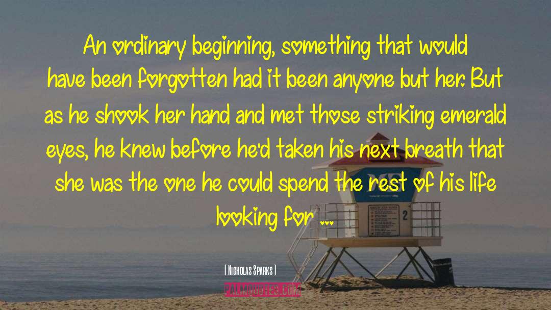 Looking For Depth quotes by Nicholas Sparks