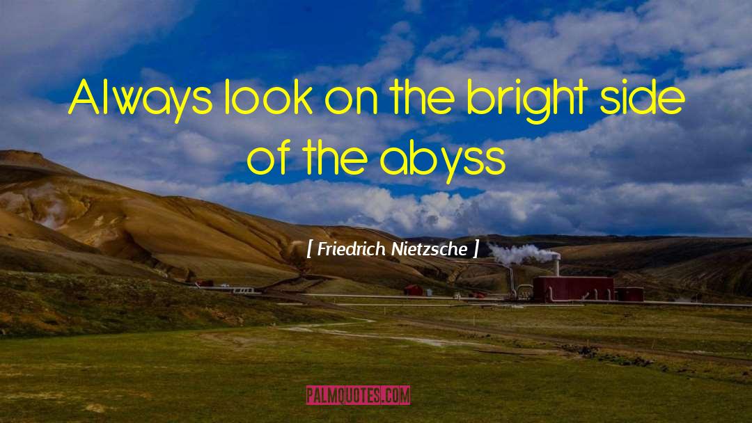 Looking On The Bright Side quotes by Friedrich Nietzsche