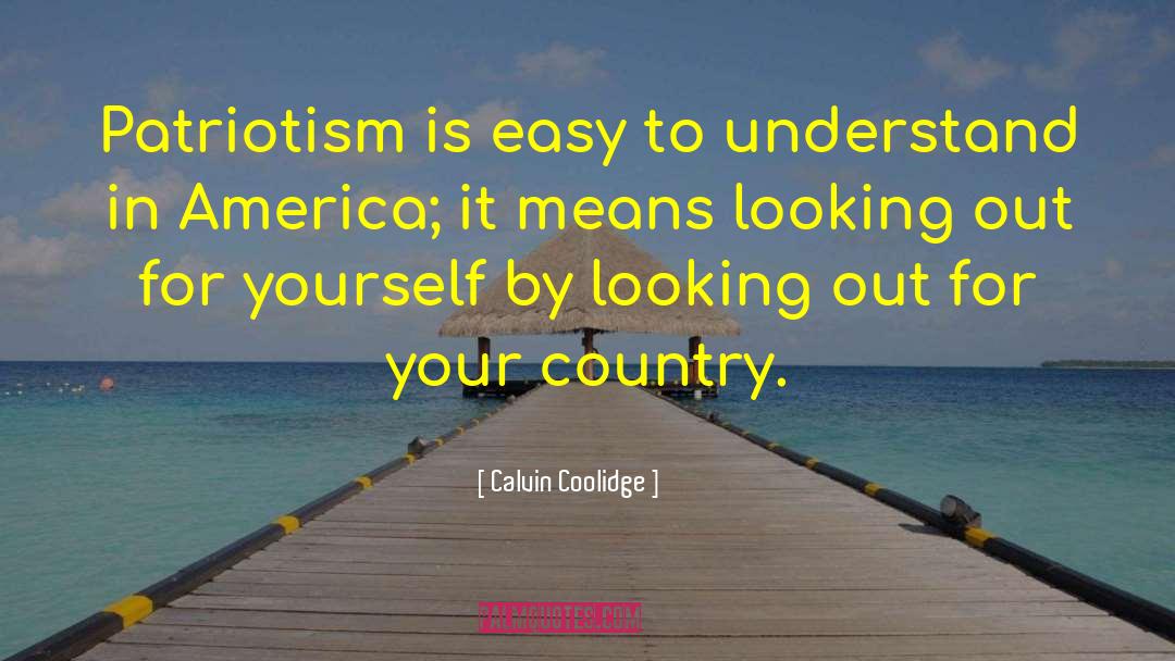 Looking Out For Yourself quotes by Calvin Coolidge