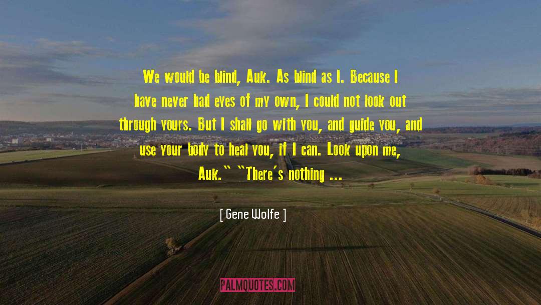 Looking Through Blind Eyes quotes by Gene Wolfe