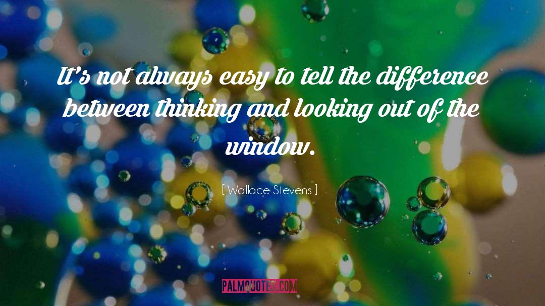 Looking Through Window Quote quotes by Wallace Stevens