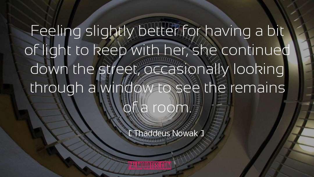 Looking Through Window Quote quotes by Thaddeus Nowak