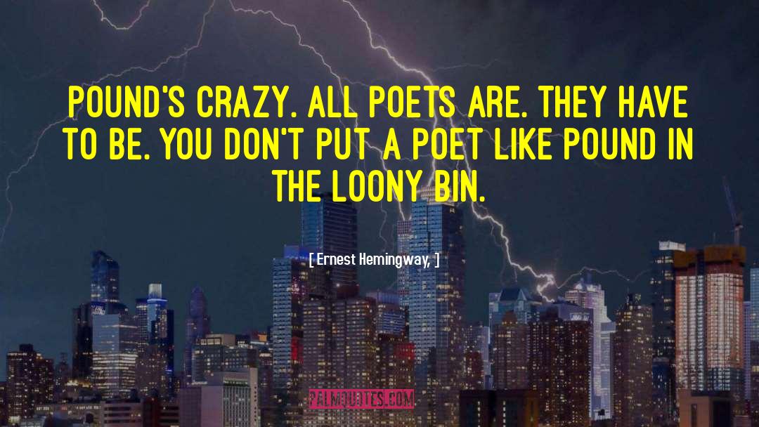 Loony quotes by Ernest Hemingway,