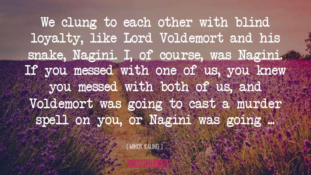 Lord Voldemort quotes by Mindy Kaling