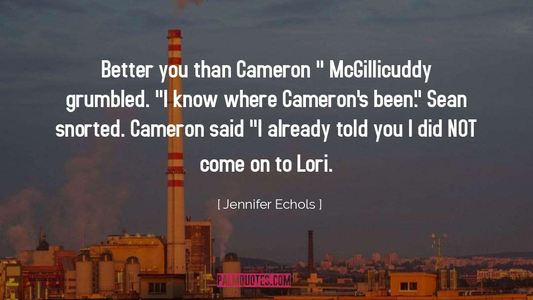 Lori Mcgillicuddy quotes by Jennifer Echols