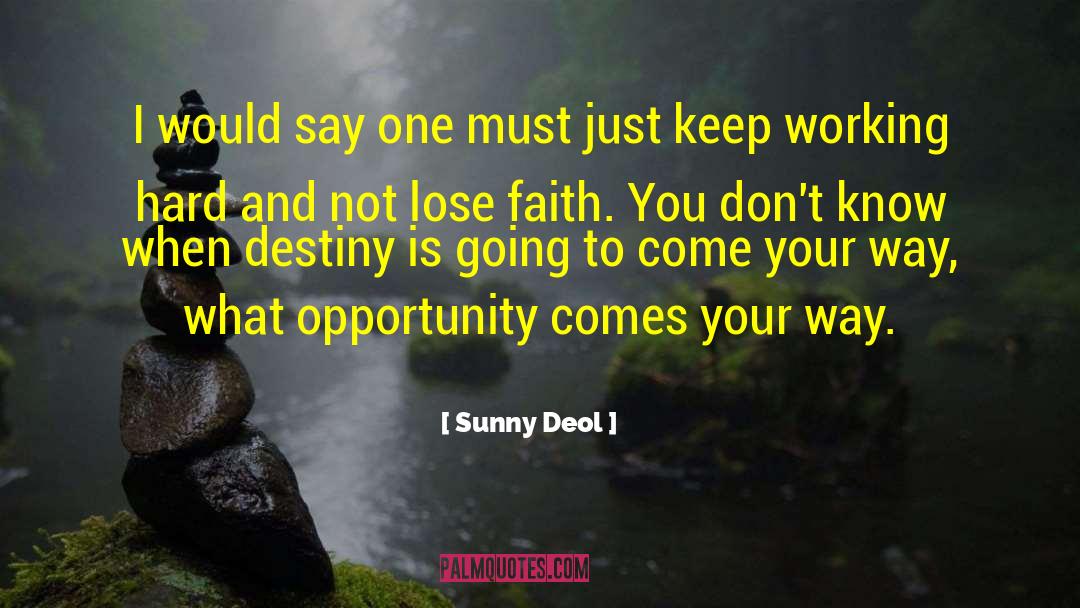 Lose Faith quotes by Sunny Deol