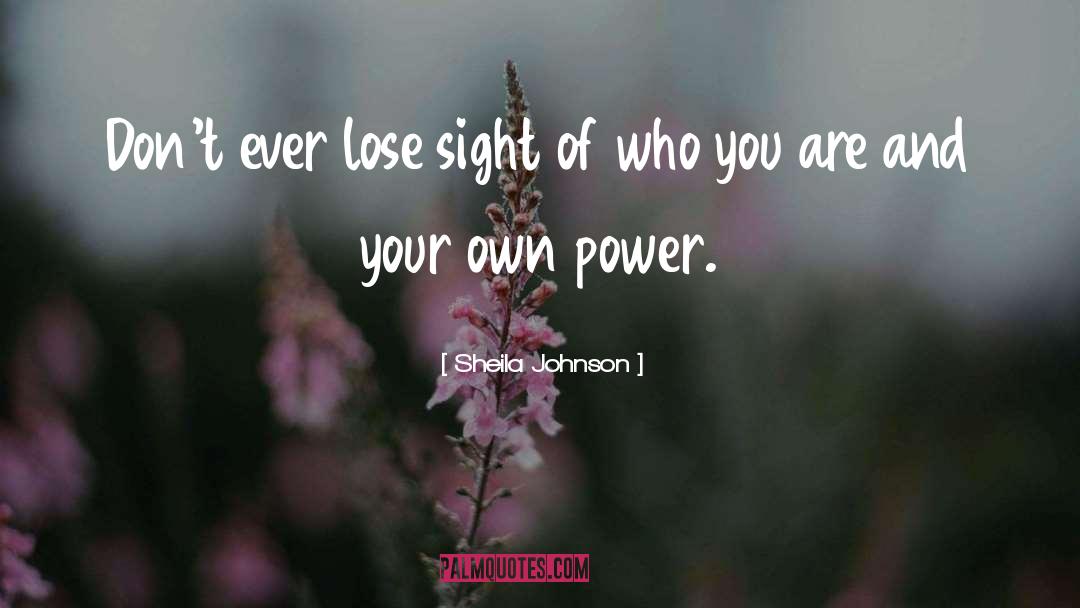 Lose Sight Of Shore Quote quotes by Sheila Johnson