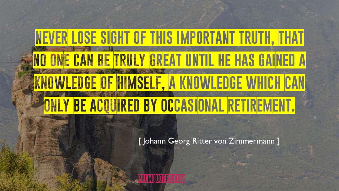 Lose Sight Of Shore Quote quotes by Johann Georg Ritter Von Zimmermann