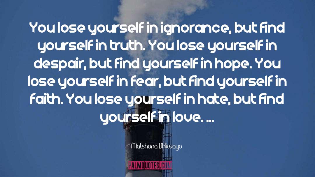 Lose Yourself quotes by Matshona Dhliwayo