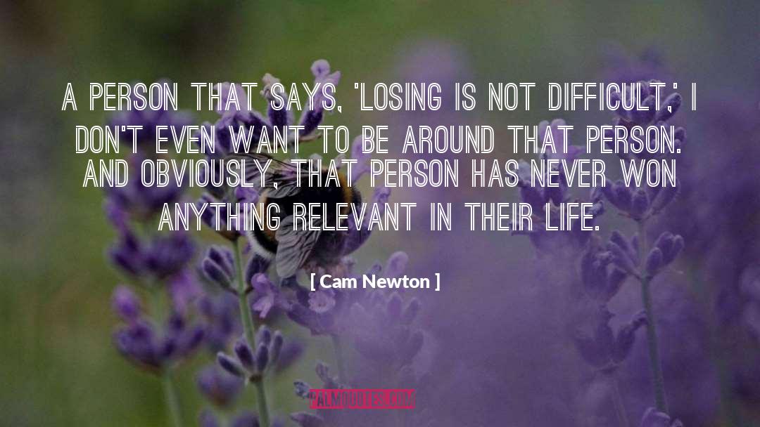 Losing quotes by Cam Newton