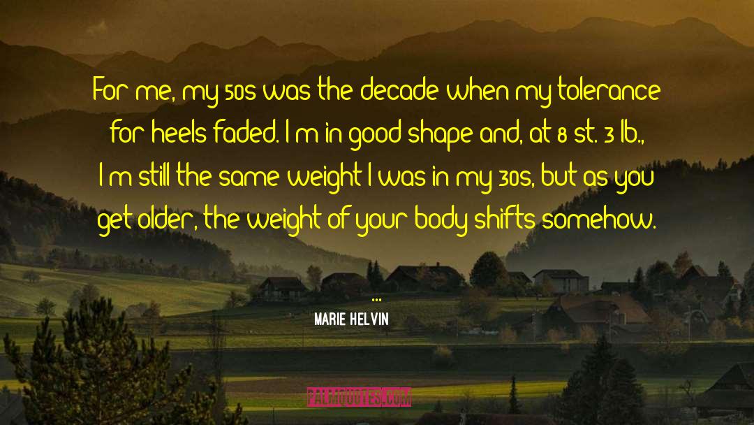 Losing Weight quotes by Marie Helvin