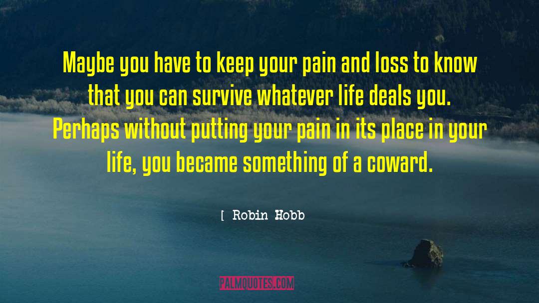 Loss Pain Drugs quotes by Robin Hobb
