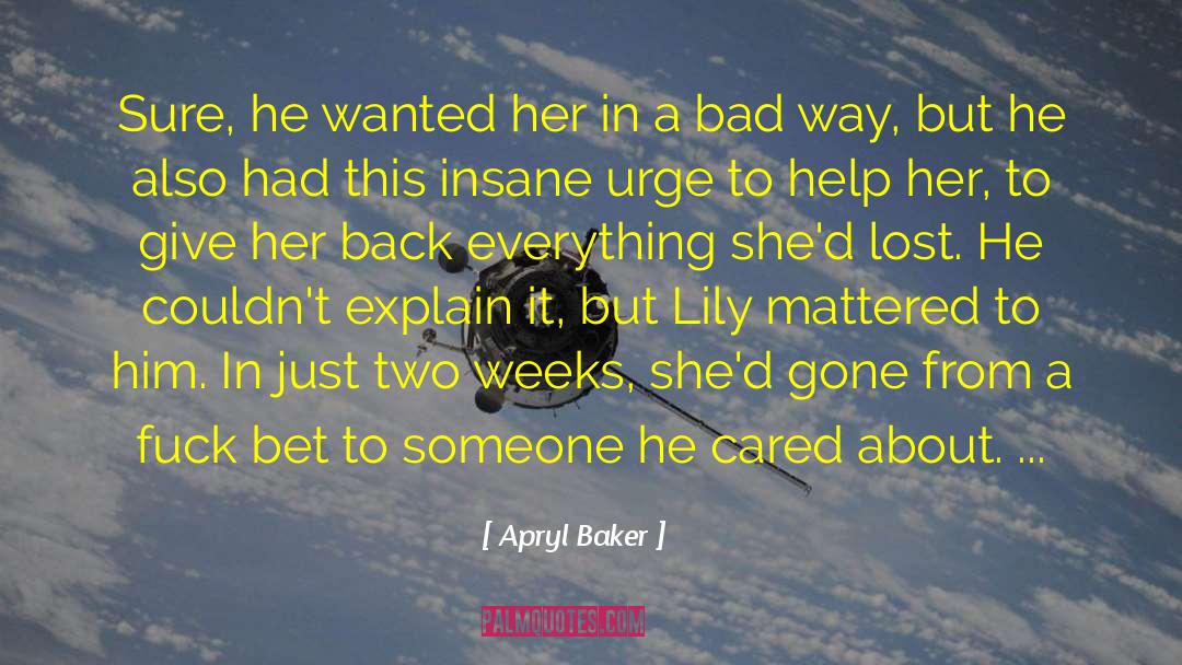 Lost Hero quotes by Apryl Baker