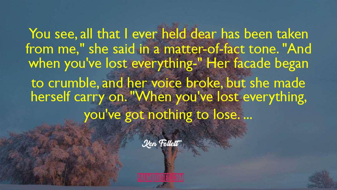 Lost My Voice Funny quotes by Ken Follett