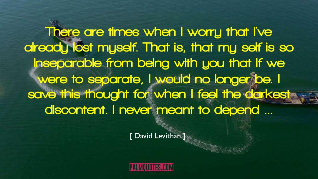 Lost Myself quotes by David Levithan