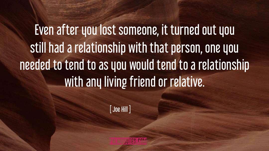 Lost Someone quotes by Joe Hill