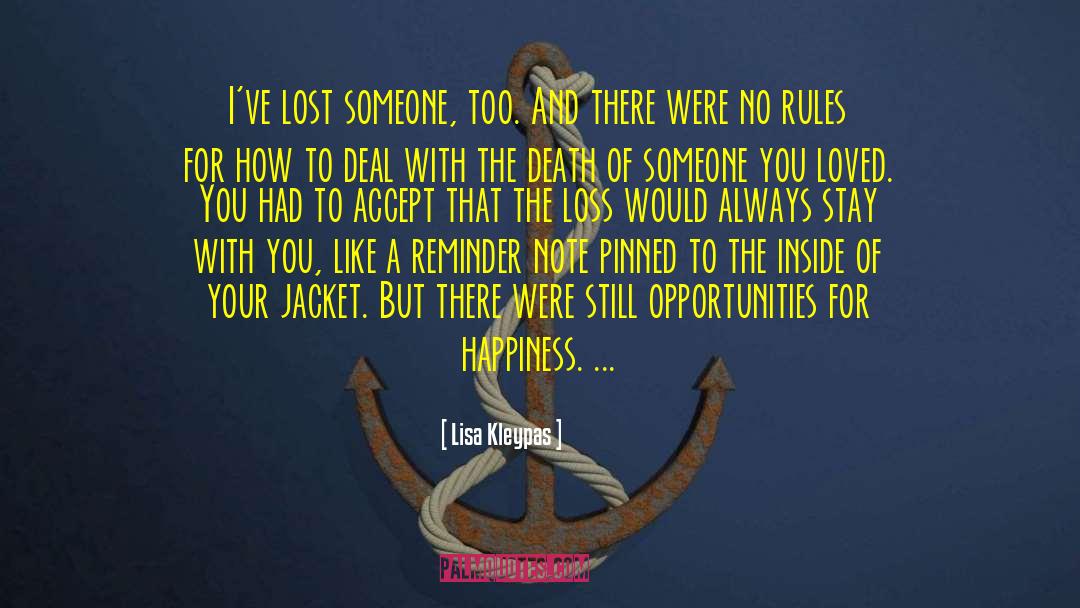 Lost Someone quotes by Lisa Kleypas
