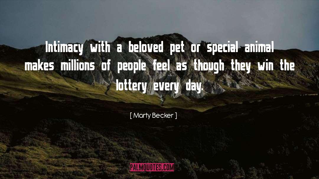 Lottery quotes by Marty Becker