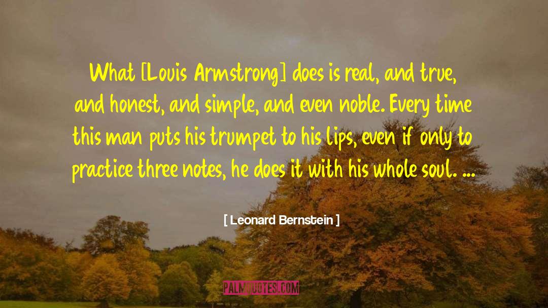 Louis Armstrong quotes by Leonard Bernstein