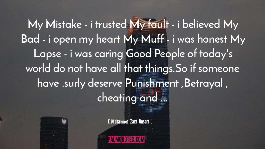 Love And Cheating quotes by Mohammed Zaki Ansari
