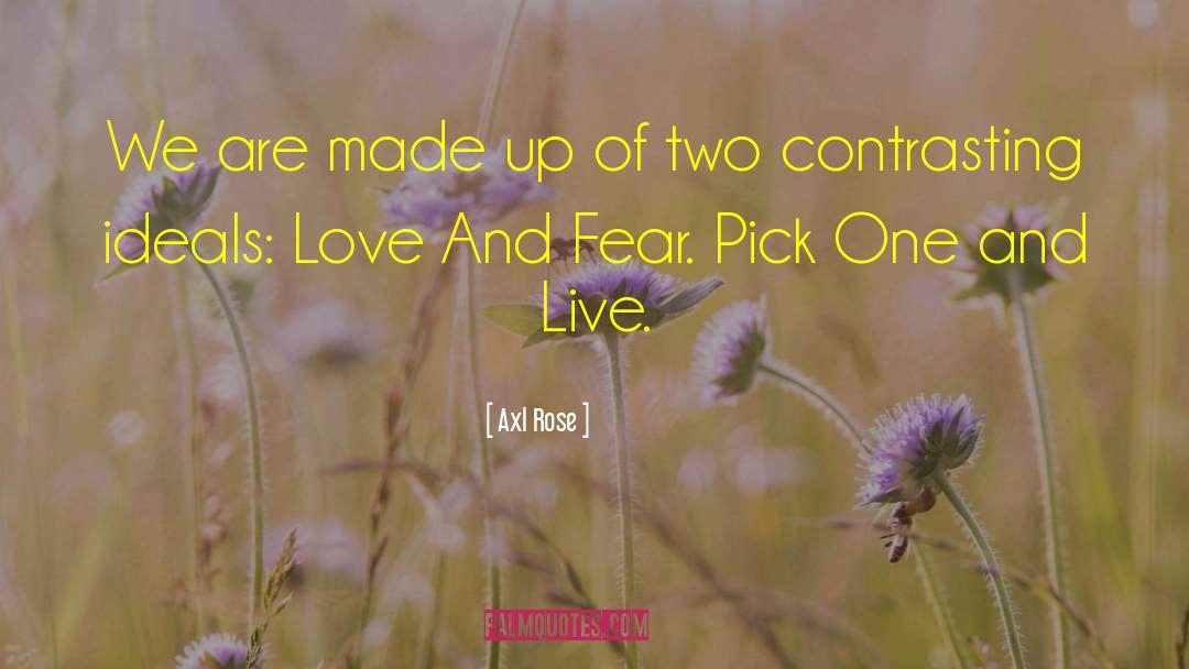 Love And Fear quotes by Axl Rose