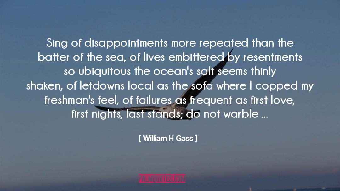Love At First Sight Love quotes by William H Gass